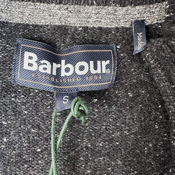 Barbour Men's Essential Tisbury Half Zip Lambswool Blend Sweater, Size Sm, Black - Picture 8 of 14